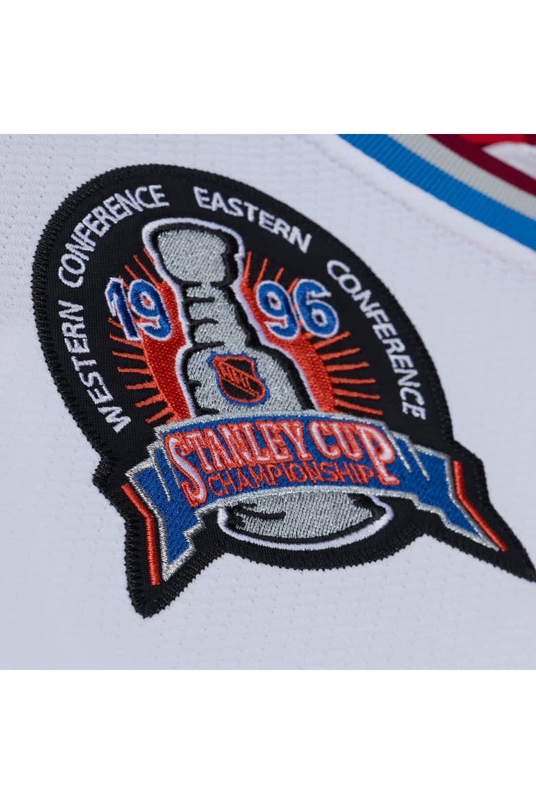 Men's Mitchell & Ness Joe Sakic White Colorado Avalanche 1995 Power Play Jersey, Alternate, color, White