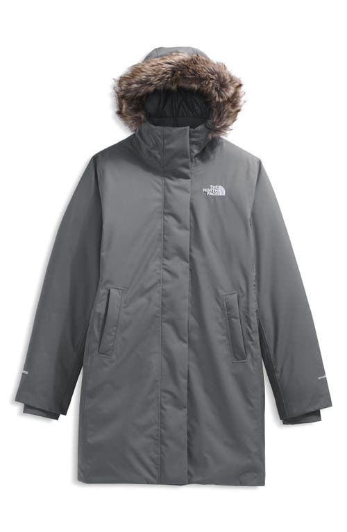 The North Face Arctic Waterproof 600-fill-power Down Parka With Faux Fur Trim In Gray