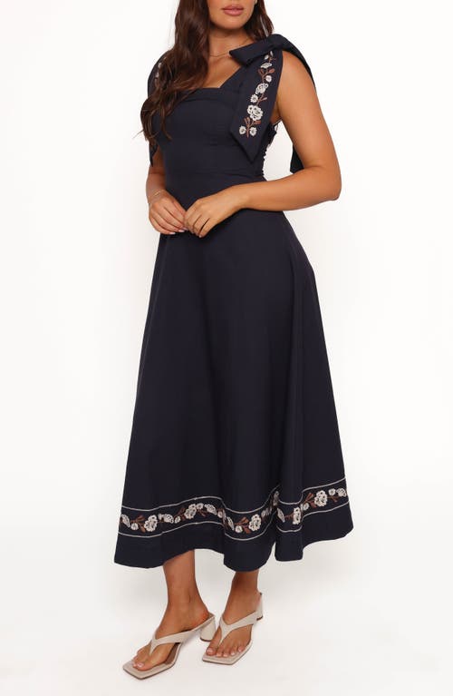 Petal And Pup Petal & Pup Marcella Tie Strap Maxi Dress In Blue