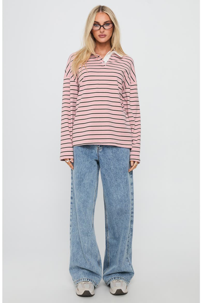 High Regard Striped Collared Jersey Sweater, Alternate, color, MULTI