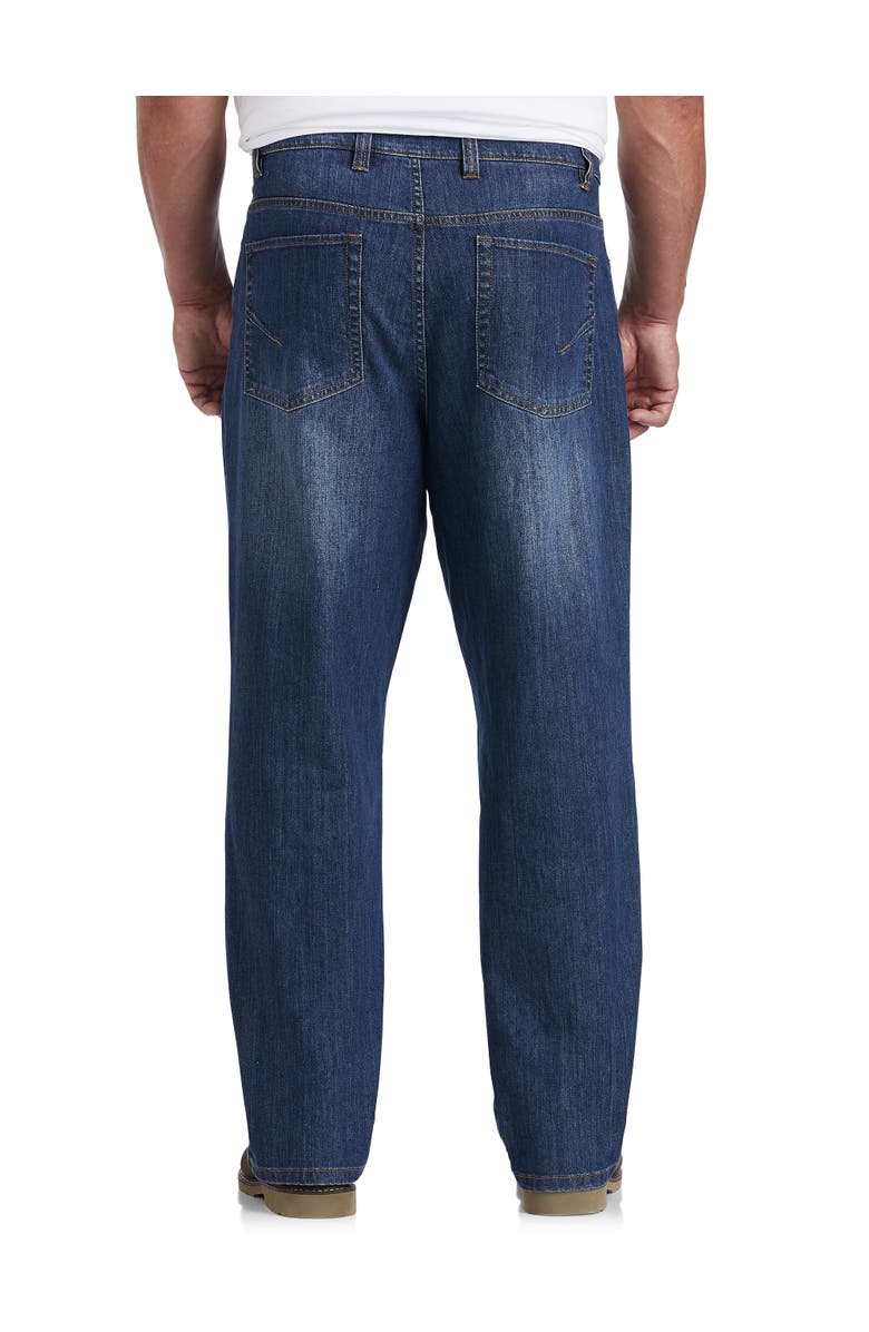 True Nation by DXL Big & Tall Basic Blue Relaxed-Fit Stretch Jeans, Alternate, color, Basic Blue Wash