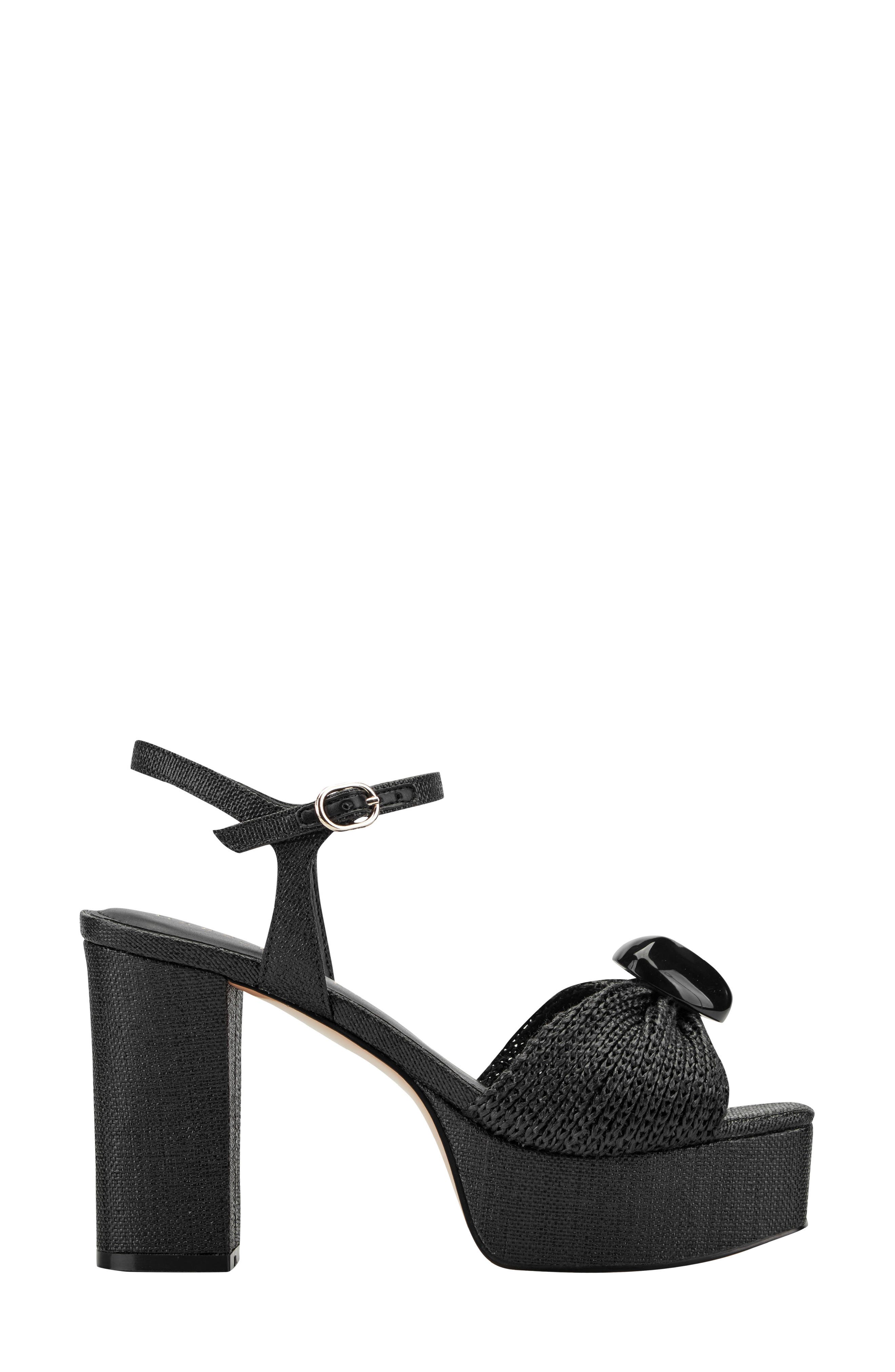 Marc Fisher LTD Candey Platform Sandal, Alternate, color, Black