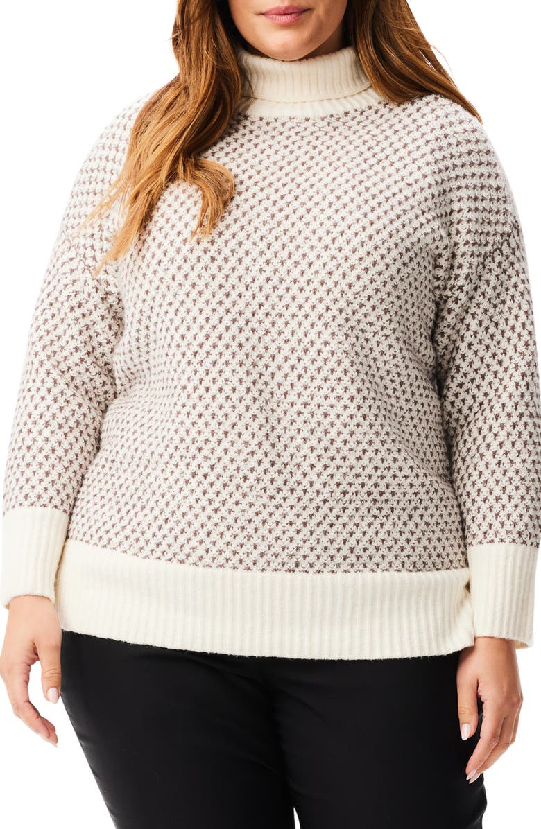 NIC+ZOE Cozy Spot Turtleneck Sweater, Alternate, color, Neutral Mix