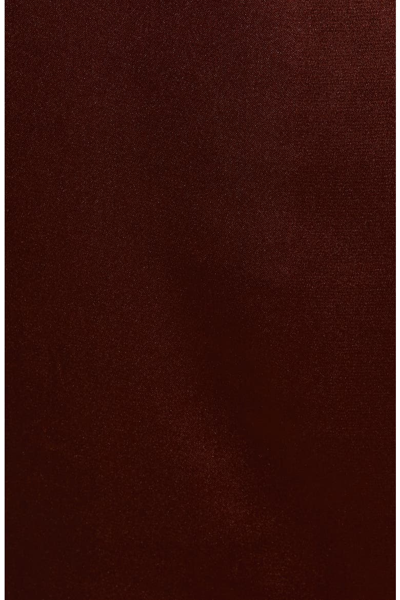 Satin Button-Up Shirt, Alternate, color, DARK BROWN