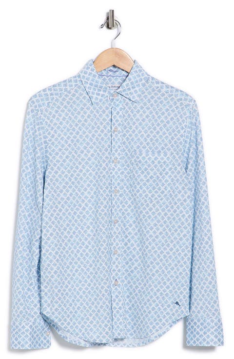 San Lucio Geometric Getaway Button-Up Shirt