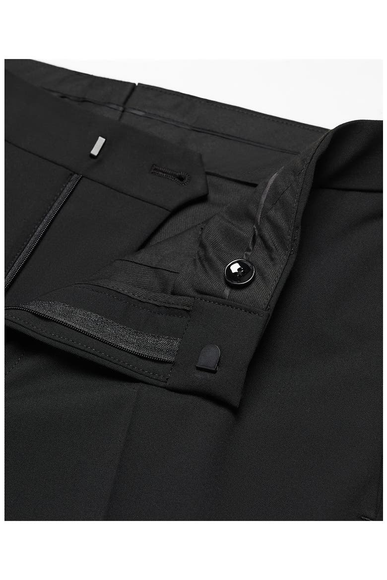 Superslim Fit Flat Front Stretch Dress Pants, Alternate, color, BLACK