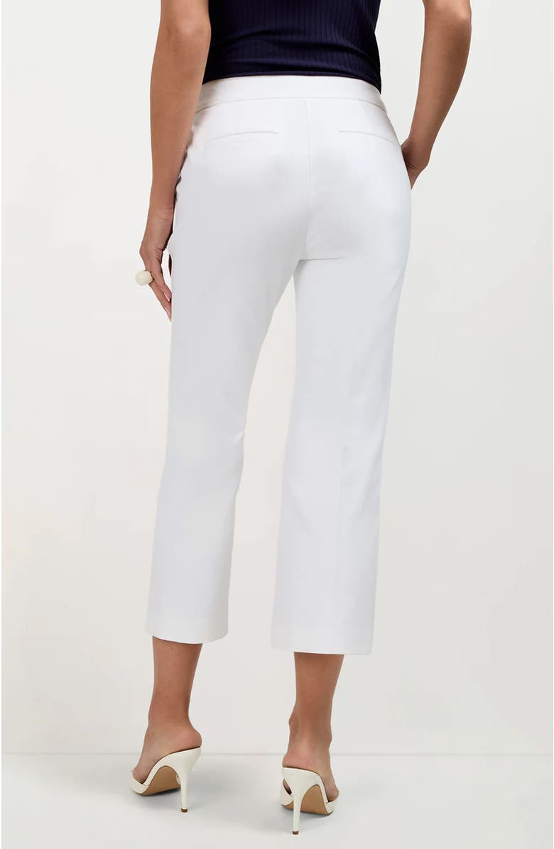 Trina Turk Ore Button-Hem Cropped Pant, Alternate, color, White