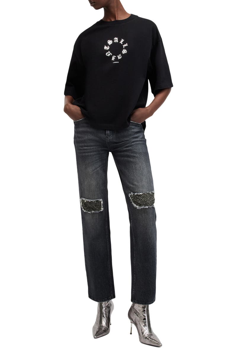 AllSaints Tieroth Amelie Cotton Graphic T-Shirt, Alternate, color, 