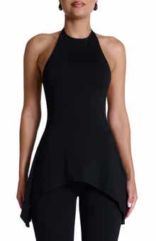 Naked Wardrobe Curved Hem Halter Top