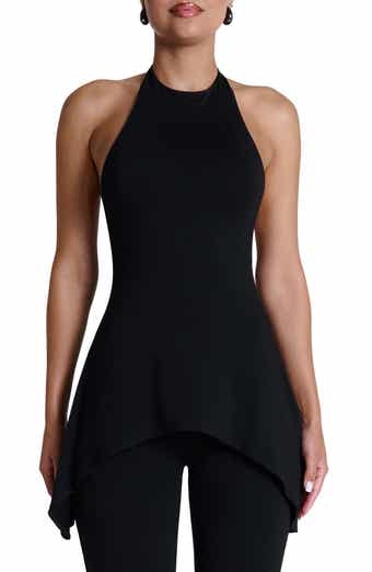 Naked Wardrobe Curved Hem Halter Top