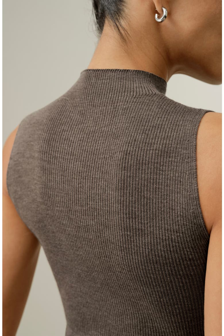 Women's Seamless Knit Washable-Wool Vest, Alternate, color, Brown