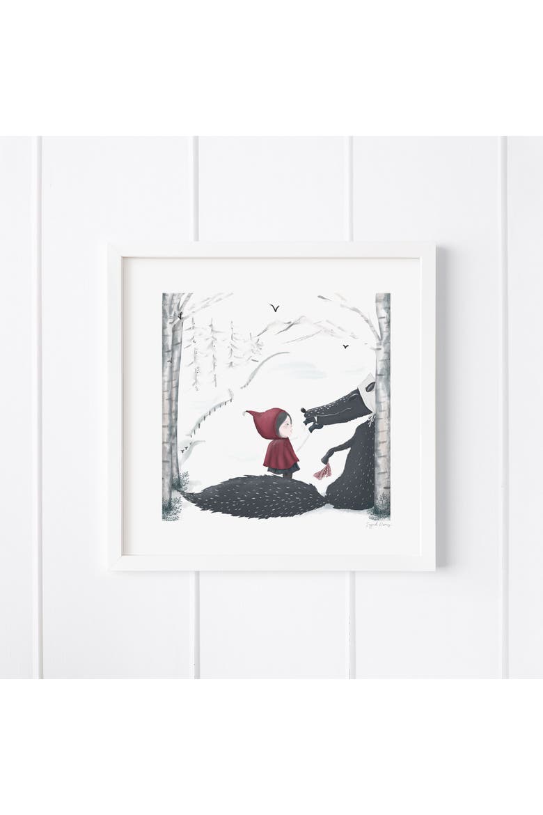 Little Red Riding Hood Framed Museum Quality 12" x 12" Art Print, Main, color, Multicolored