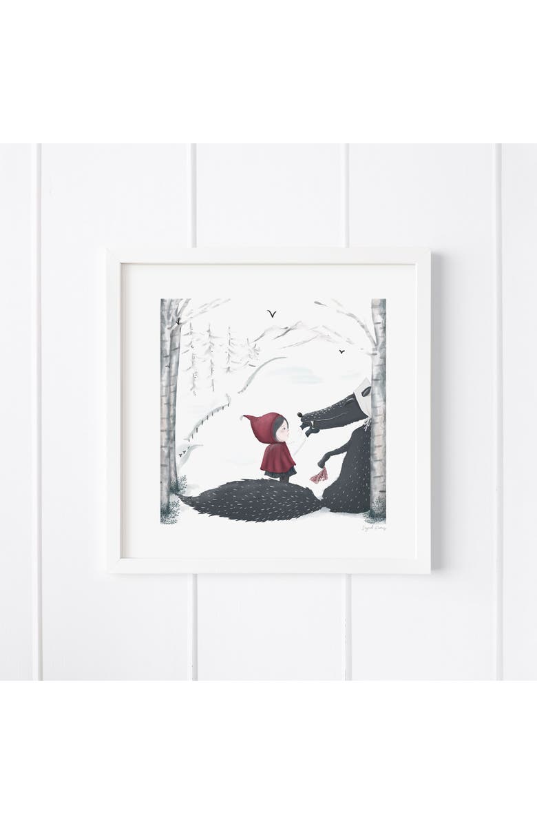 Ramus & Co Little Red Riding Hood Framed Museum Quality 12" x 12" Art Print, Main, color, Multicolored
