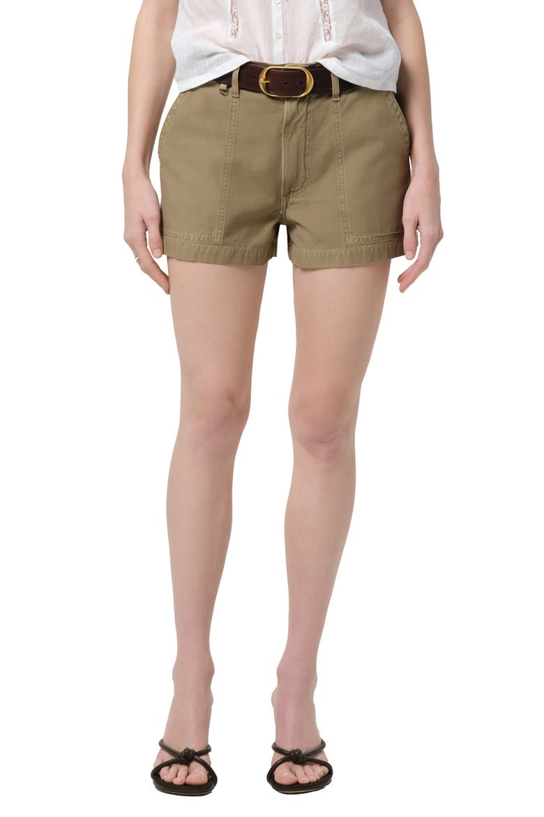 Marcella Utility Shorts, Main, color, BEZAL MD OLV G