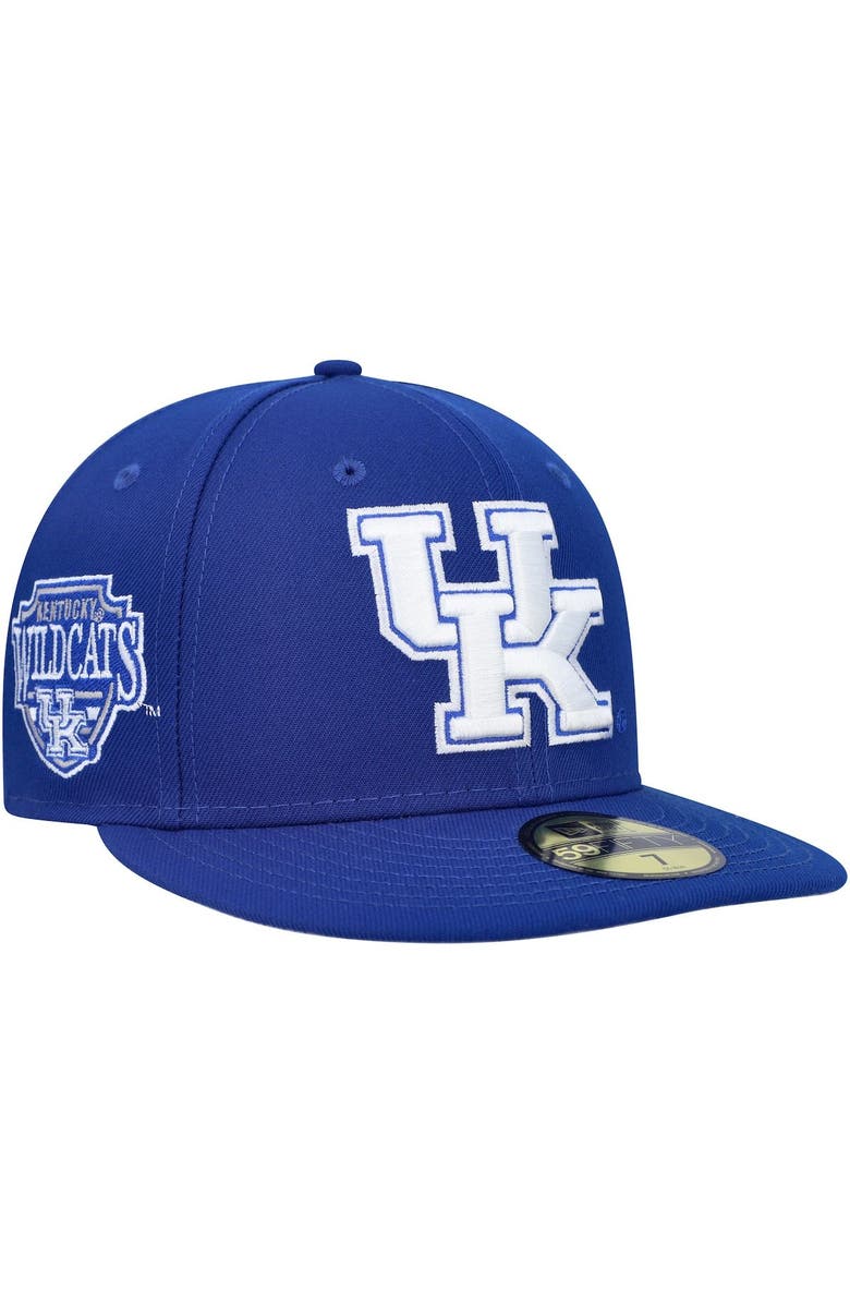 New Era Men's New Era Royal Kentucky Wildcats Patch 59FIFTY Fitted Hat, Main, color, 