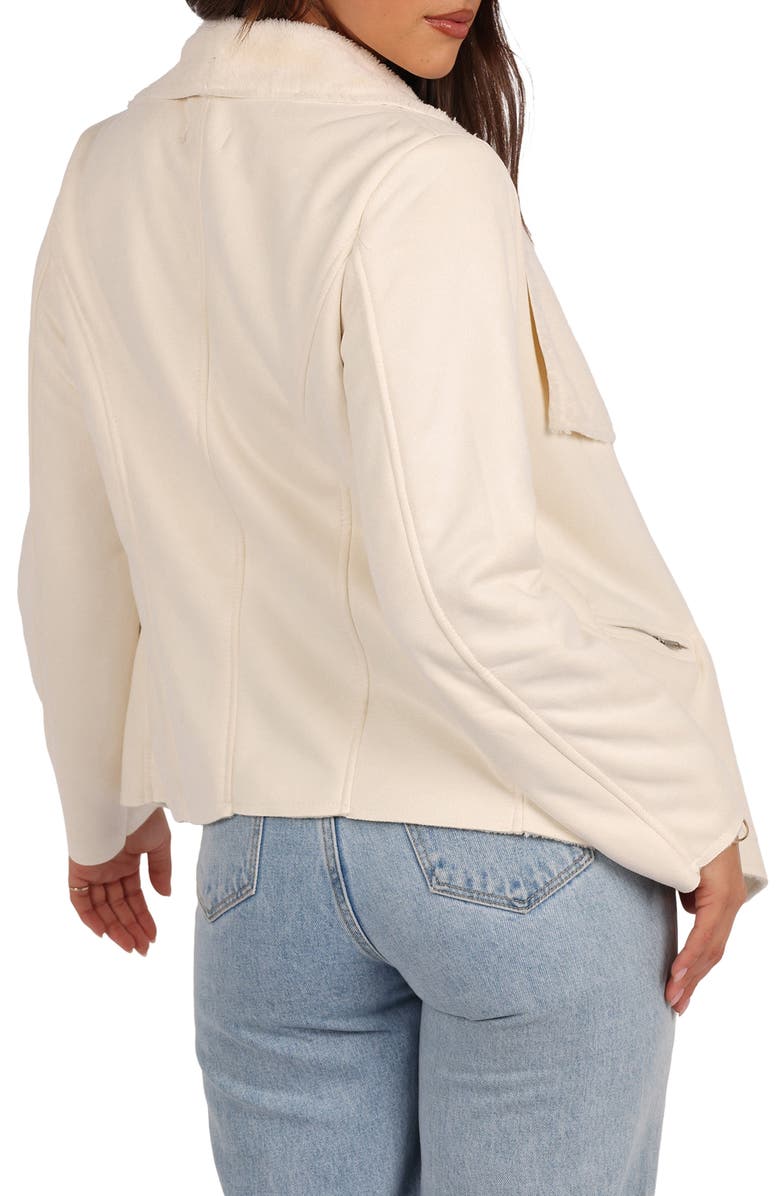 Petal & Pup Lopez Faux Shearling Jacket, Alternate, color, Cream