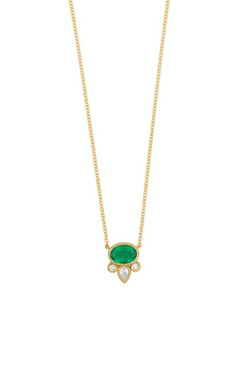 El Mar Emerald & Diamond Pendant Necklace (Nordstrom Exclusive)
