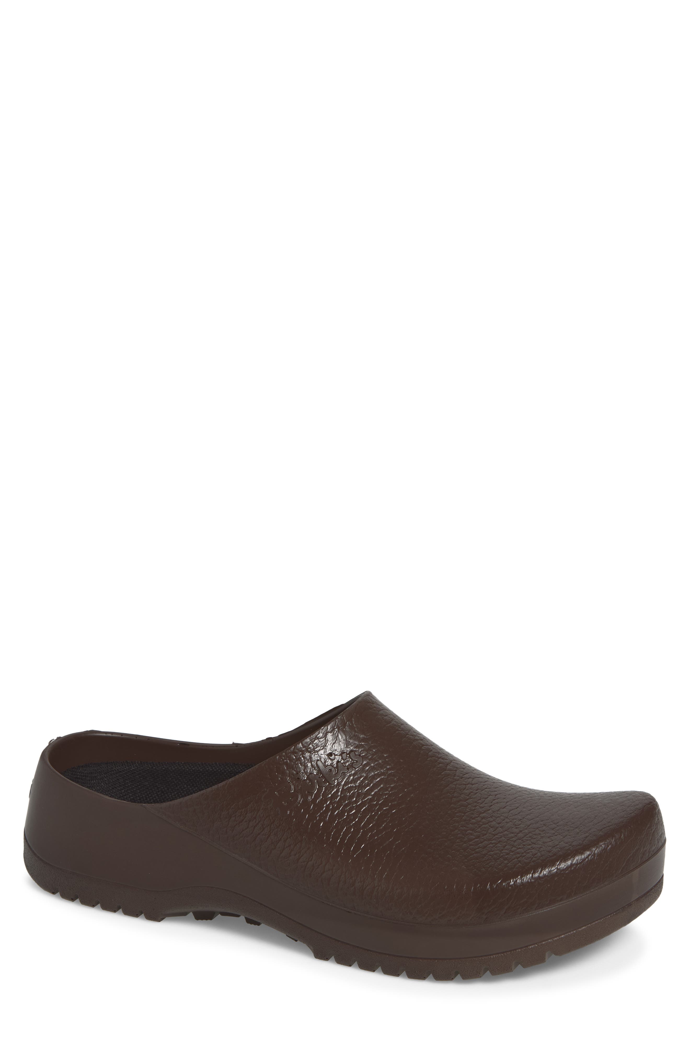 Super Birki Water Resistant Clog, Main, color, BROWN