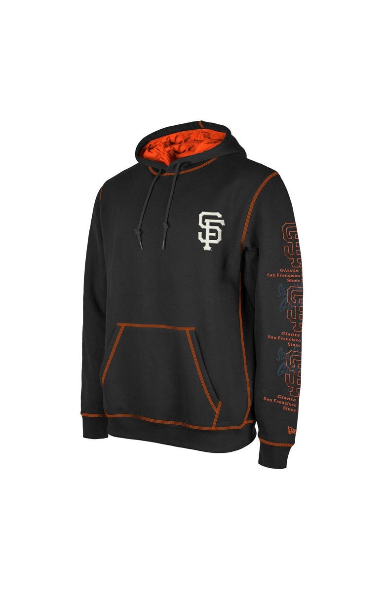 New Era Men's New Era Black San Francisco Giants Team Split Pullover Hoodie, Alternate, color, 