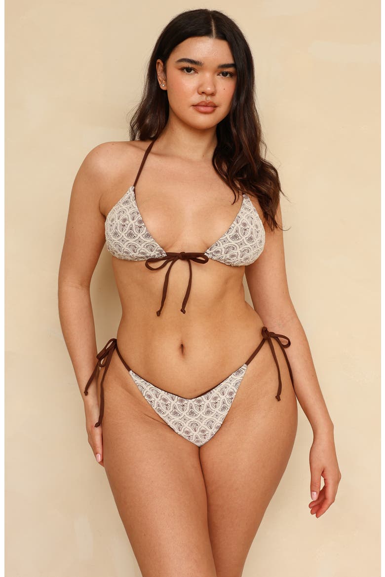Fuego Triangle Bikini Top, Alternate, color, Samba