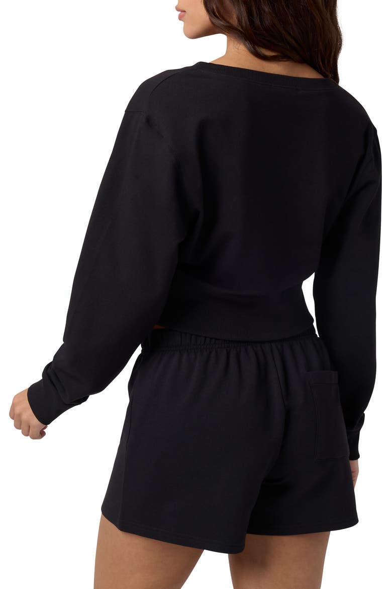 2004 Split Neck Sweatshirt, Alternate, color, BLACK