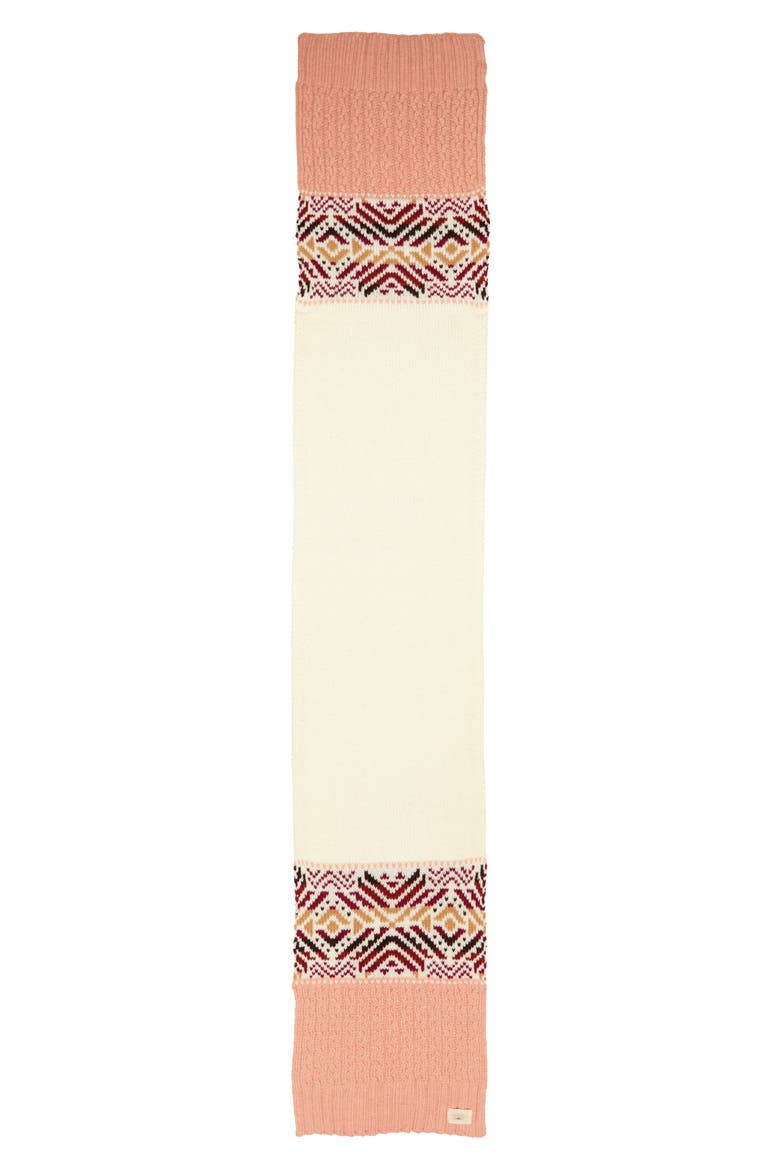 Mountain Fair Isle Scarf, Alternate, color, MISTY ROSE