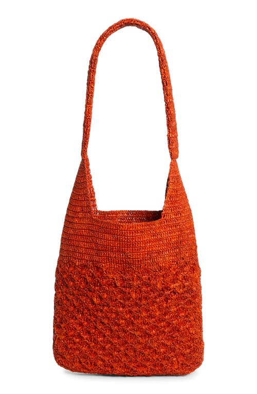 Isabel Marant Small Praia Raffia Tote In Orange