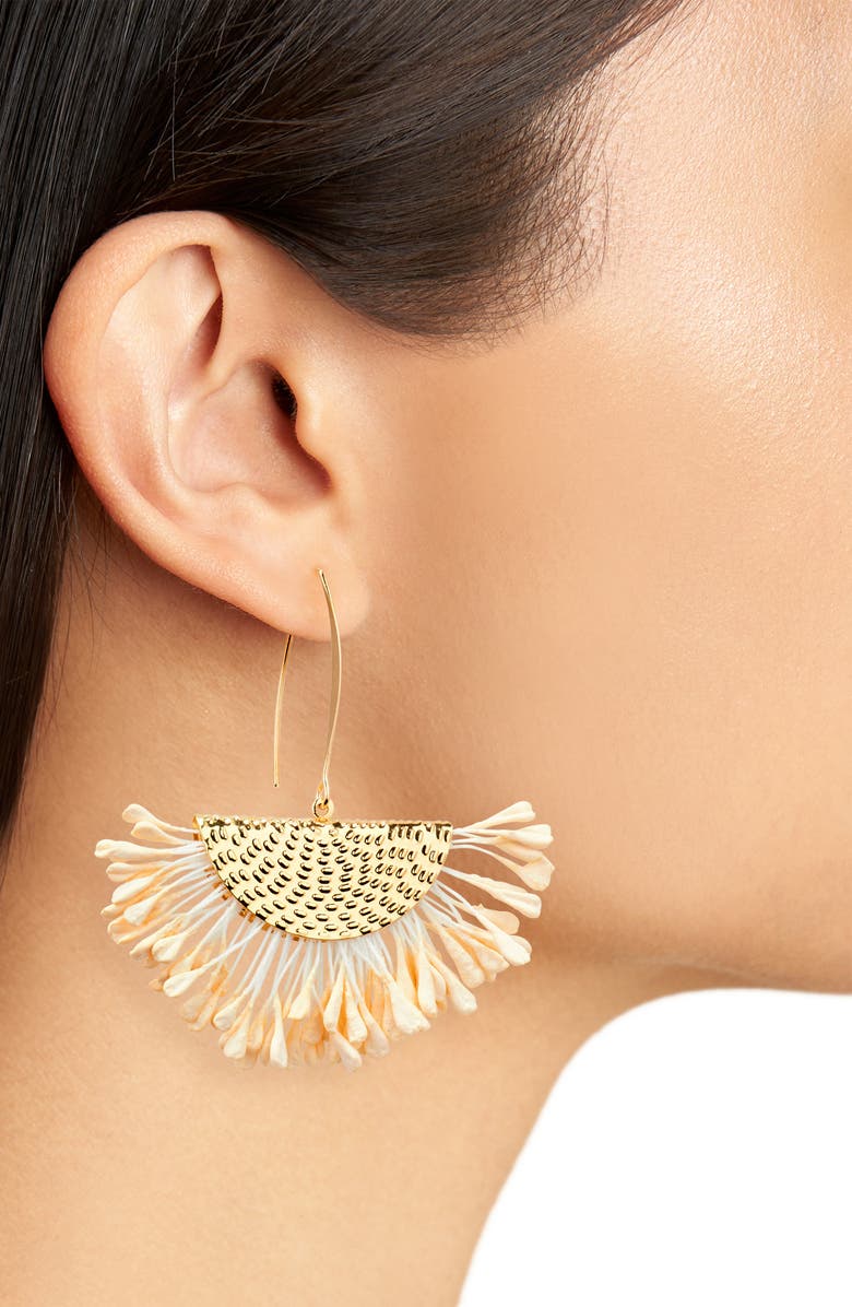 Cara Statement Fringe Threader Earrings, Alternate, color,