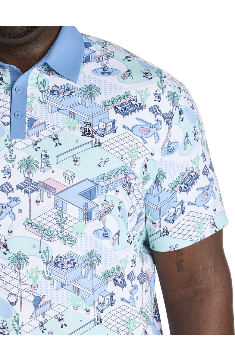 Original Penguin Big & Tall Palm Springs Performance Polo Shirt, Alternate, color, Bright White