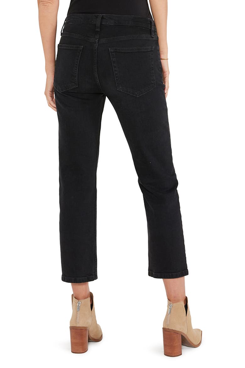 Rae Ankle Straight Leg Organic Cotton Jeans, Alternate, color, ONYX