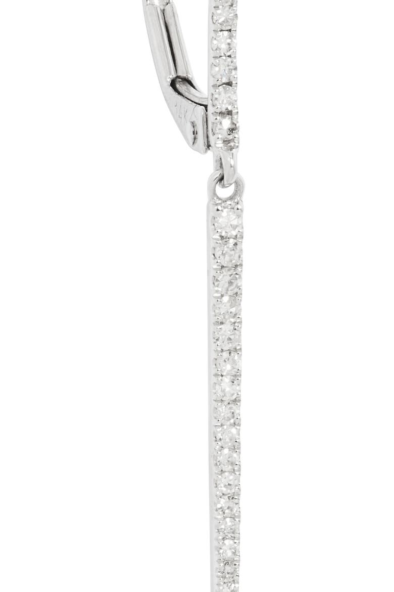 Diamond Spike Earrings, Alternate, color, SILVER