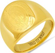 STEELTIME Men's Our Lady of Guadalupe Signet Ring