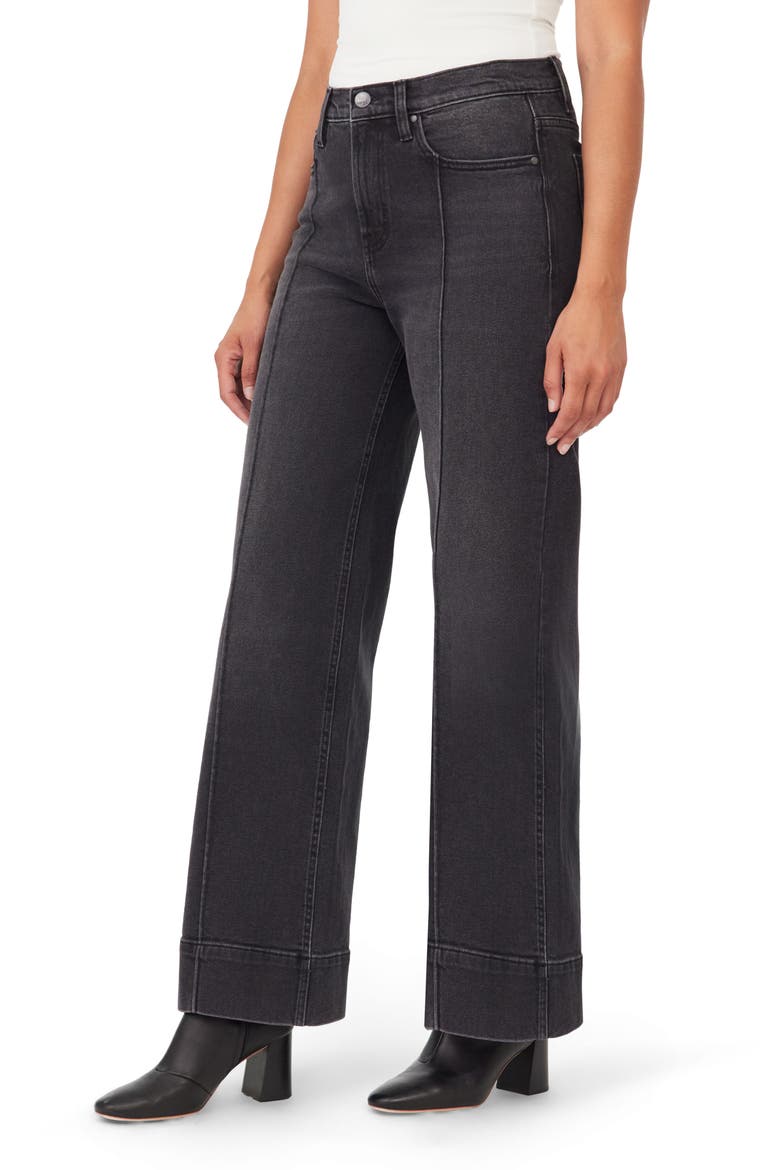 High Waist Pintuck Wide Leg Jeans, Alternate, color, RAMONA