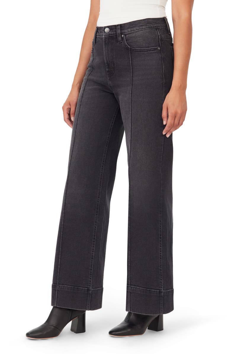 Kensie High Waist Pintuck Wide Leg Jeans, Alternate, color, Ramona