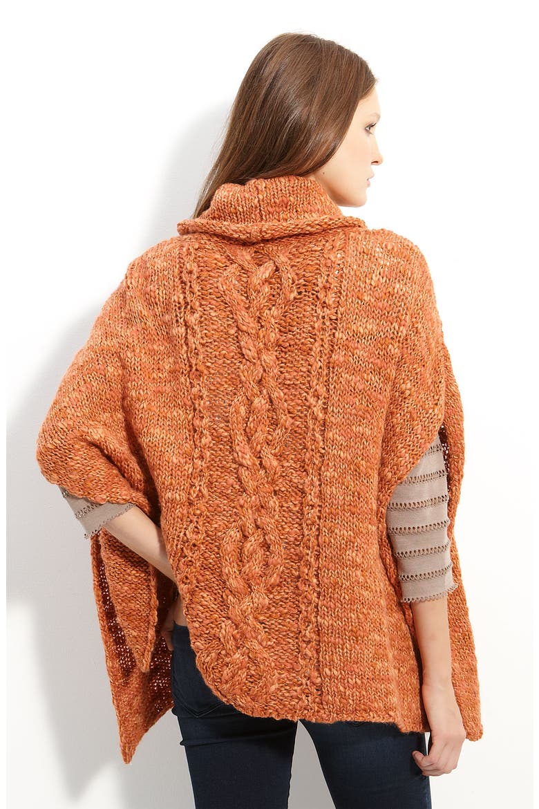 'Popcorn Diamond' Poncho, Alternate, color, SPICE HEATHER