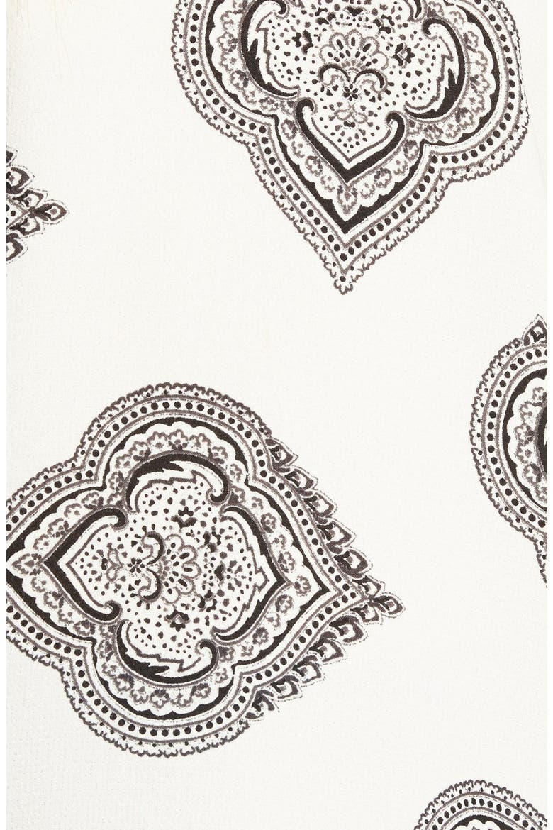 'Estate Paisley' Tailored Tee, Alternate, color, PEARL IVORY