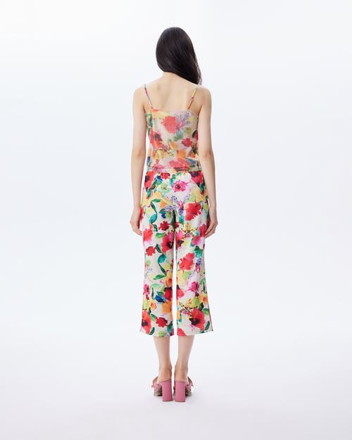 Theo The Label Women's Theia Orchid Printed Sequin Tank Top In Mandarine Flower
