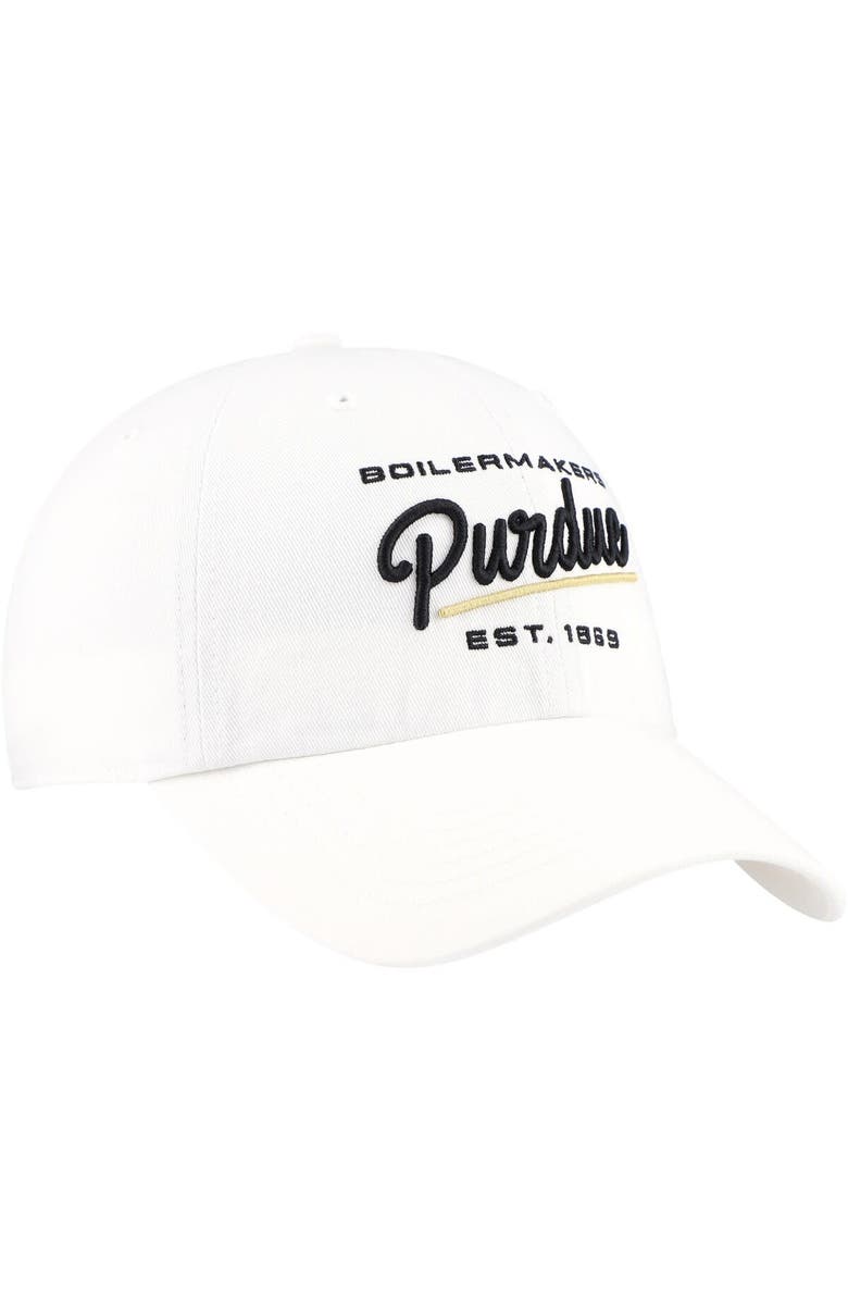 '47 Women's '47 White Purdue Boilermakers Sidney Clean Up Adjustable Hat, Alternate, color,