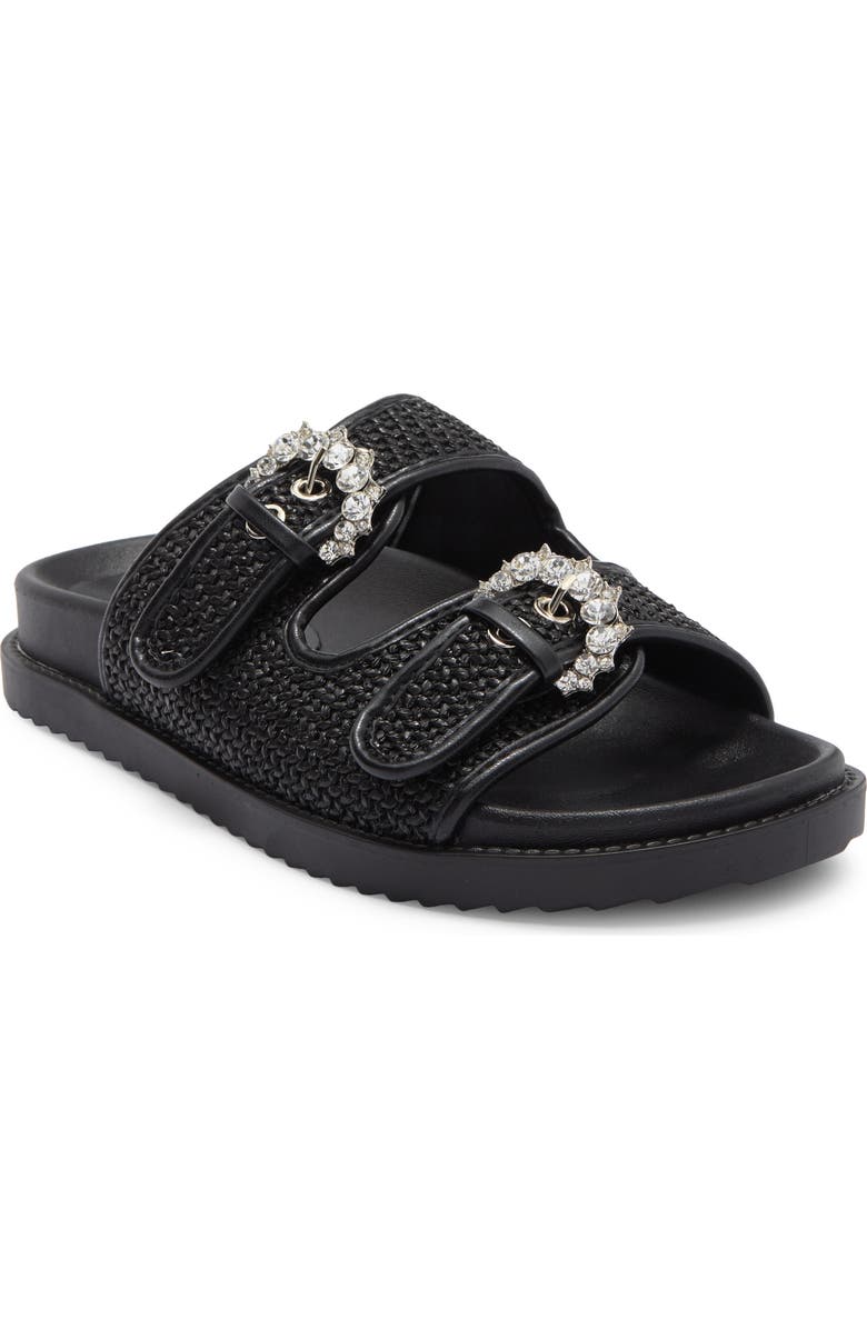 RACHEL Rachel Roy Matcha Crystal Strap Slide Sandal, Main, color,