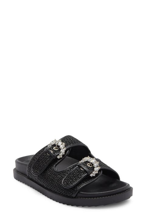 Matcha Crystal Strap Slide Sandal (Women)