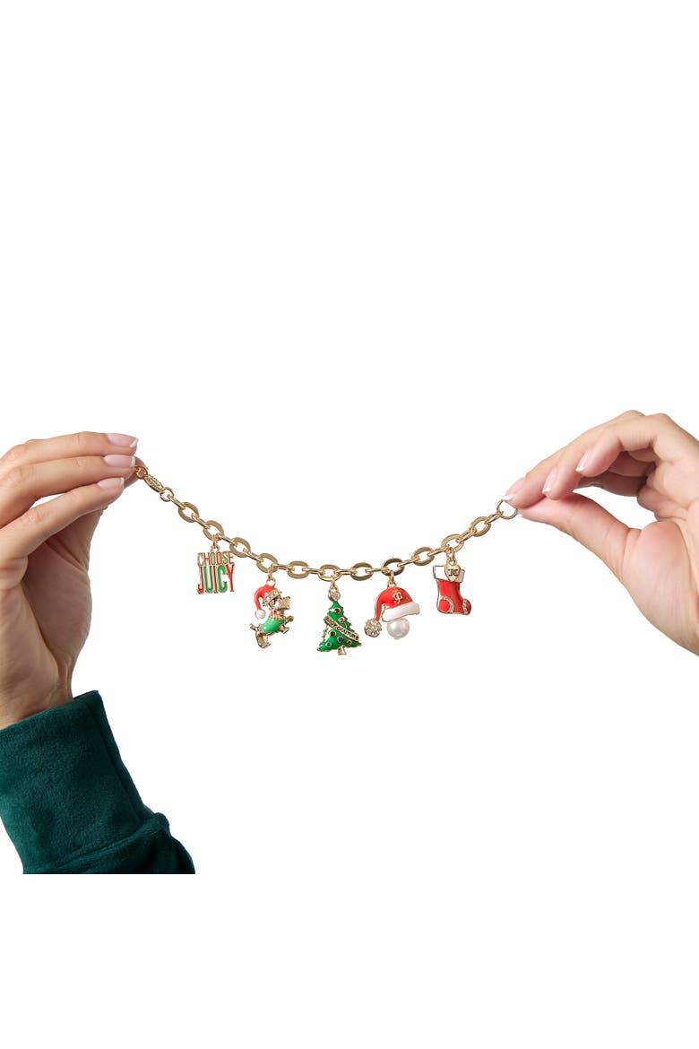 Christmas Charm Bracelet, 7.5", Alternate, color, Multi