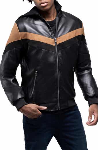 XRAY Hooded Faux Leather Jacket