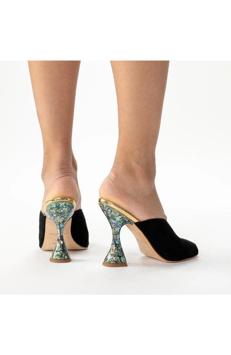 Freya Rose Mimi Noir Pearl Heel Sandal, Alternate, color,