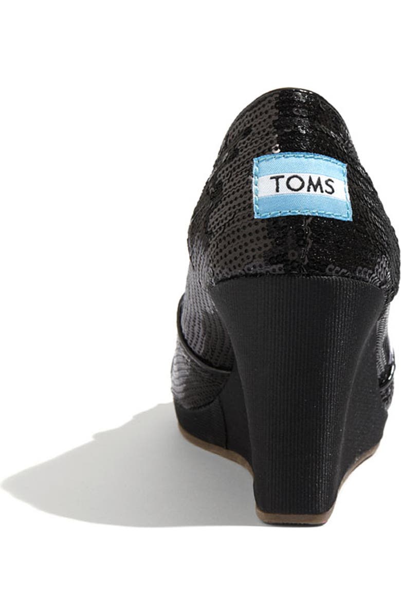 TOMS Sequin Wedge, Alternate, color,