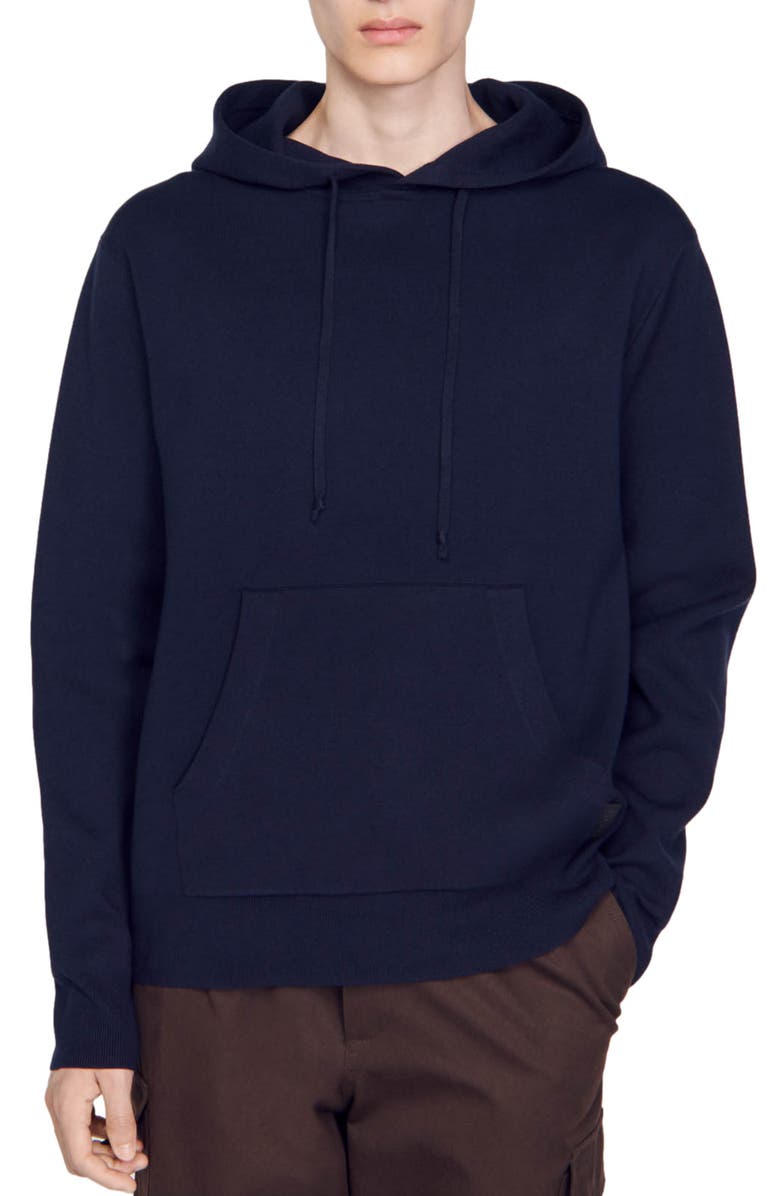 SANDRO Knit hoodie, Main, color, 