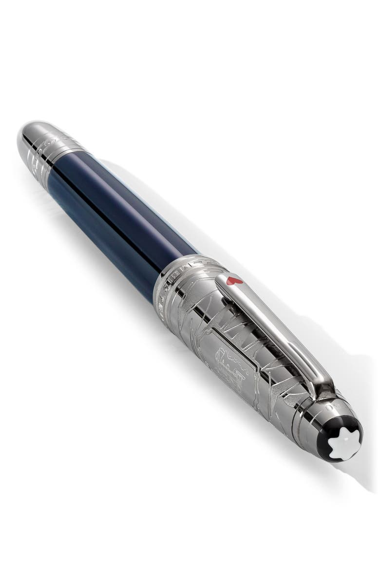 Montblanc Meisterstück Around the World in 80 Days Doué Classique Fountain Pen, Alternate, color, Blue