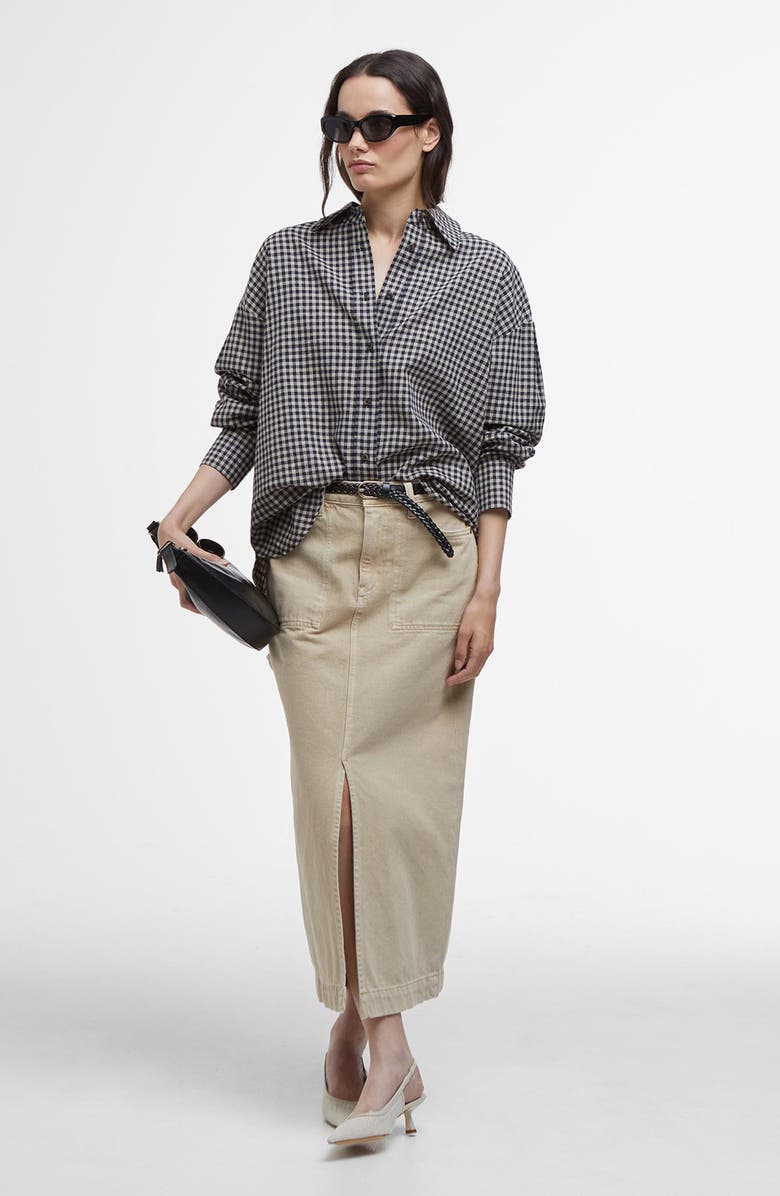 Barbour Adaline Check Cotton & Linen Button-Up Shirt, Alternate, color,