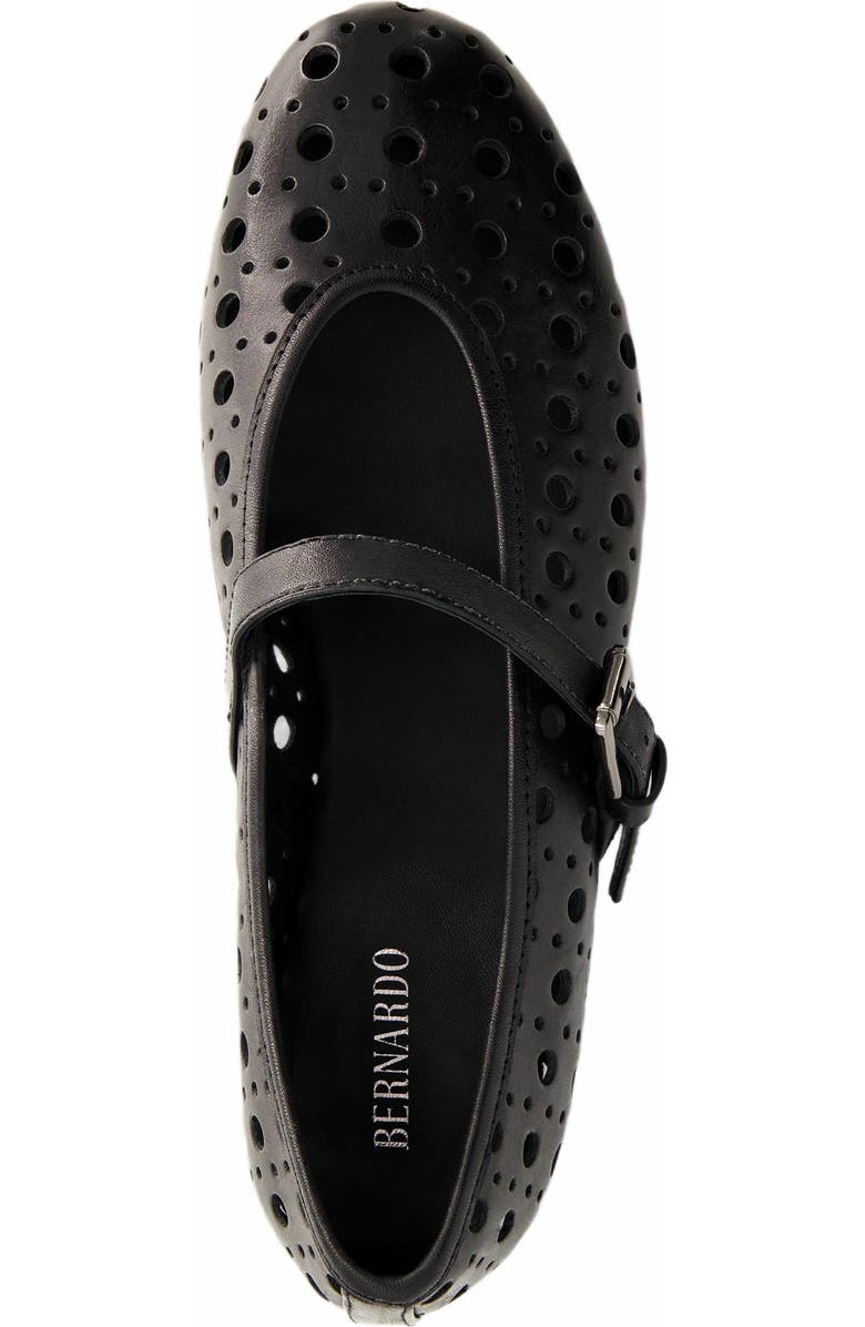 Bernardo Footwear Borden Perf Mary Jane Flat, Alternate, color, Black