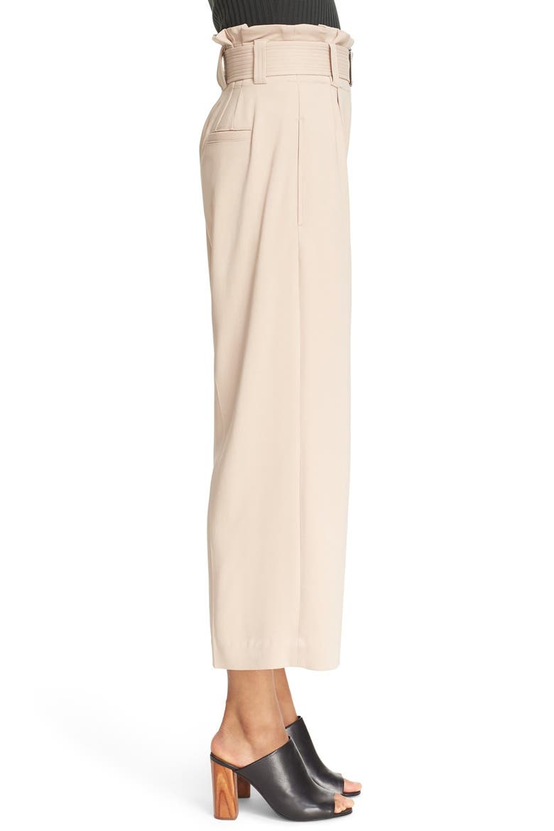 'Dillon' Belted High Waist Gaucho Pants, Alternate, color, WHISPER