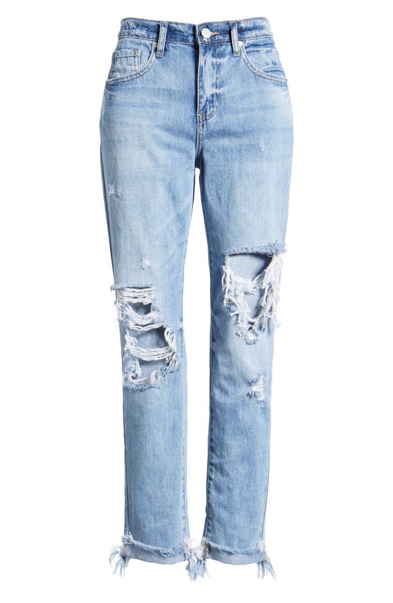 BLANKNYC The Rivington Ripped Straight Leg Jeans, Alternate, color, 